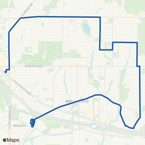 TransLink Braid Station / Lougheed Station map