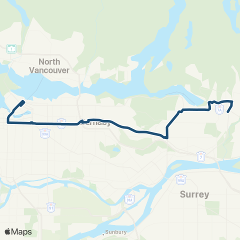 TransLink Downtwn / Lougheed / Coquitlam Central map