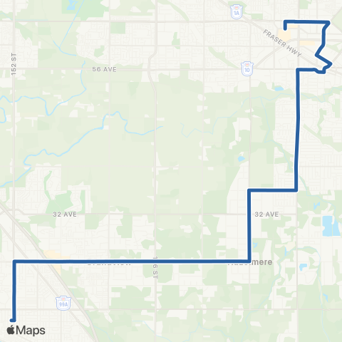 TransLink White Rock Centre / Willowbrook map