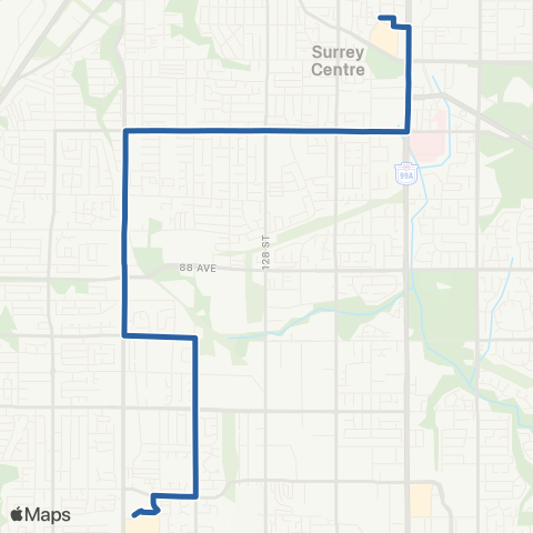 TransLink Surrey Central Station / Scottsdale map