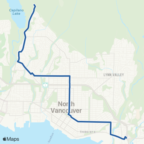 TransLink Grouse Mountain / Phibbs Exchange map