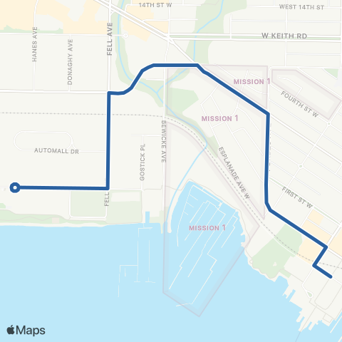 TransLink Harbourside / Lonsdale Quay map