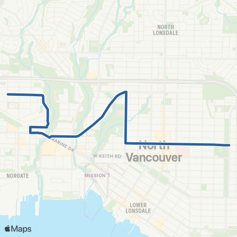 TransLink Carson Graham School Specials map