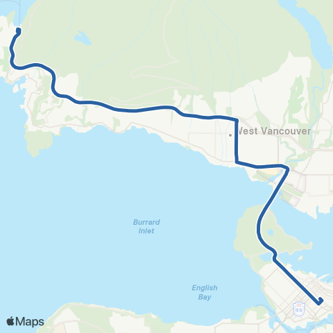 TransLink Horseshoe Bay / Vancouver Express map