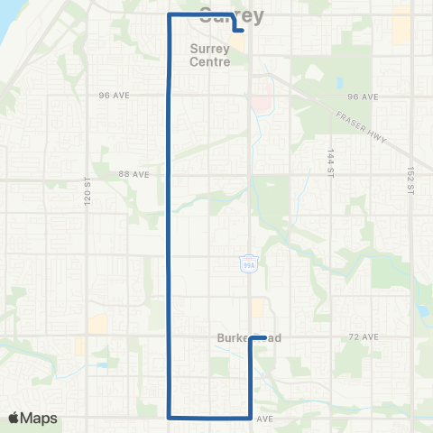 TransLink Newton Exchange / Surrey Central Station map
