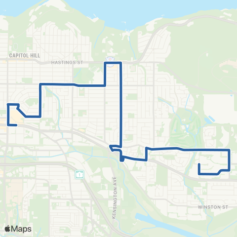 TransLink Lake City Station / Brentwood Station map