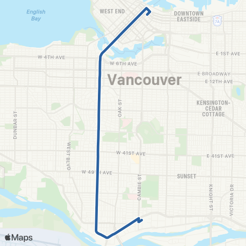 TransLink Granville / Waterfront Station map