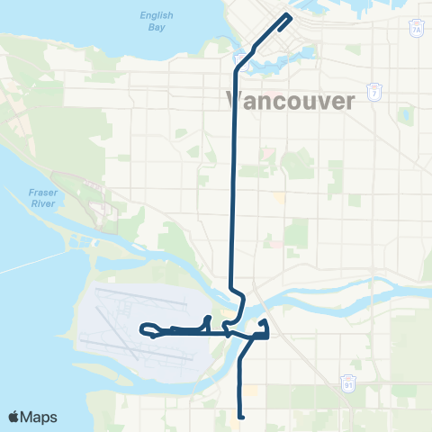 TransLink Downtown / Richmond Nightbus map