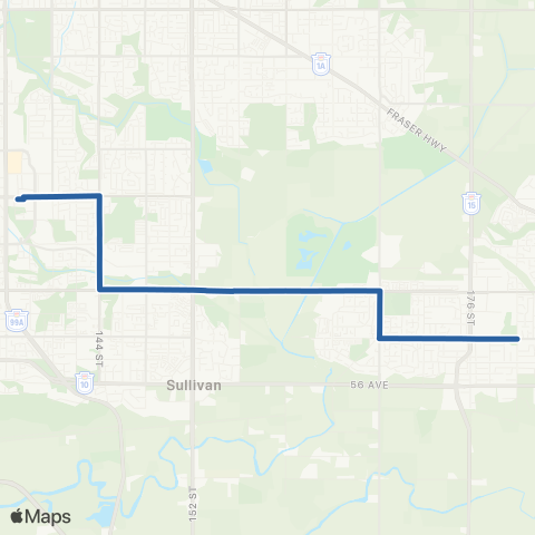 TransLink Lord Tweedsmuir School map