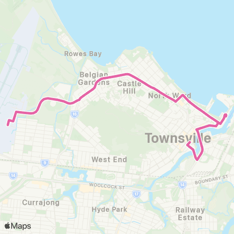 Kinetic Townsville Airport - CBD map