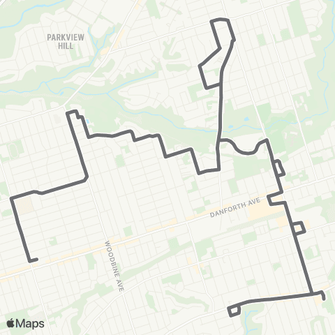 TTC East York map