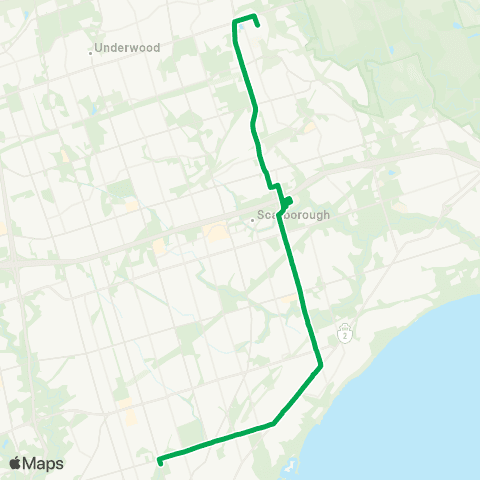 TTC Markham Rd Express map