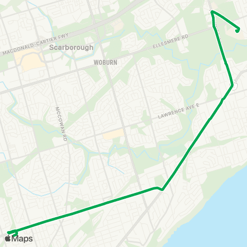 TTC Eglinton East Express map