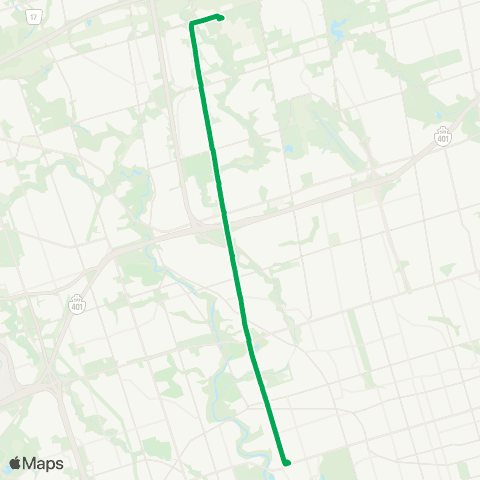 TTC Jane Express map