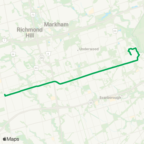 TTC Finch Express map