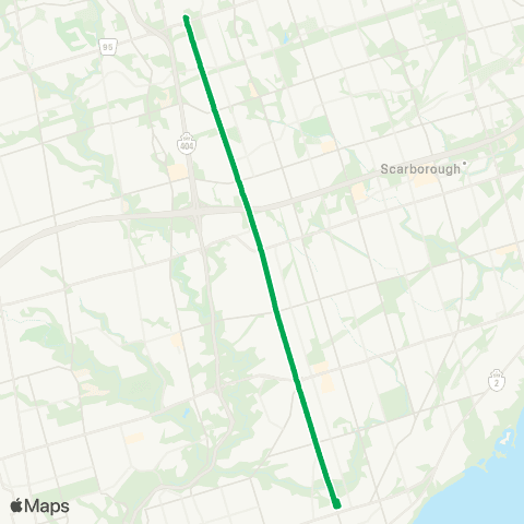 TTC Victoria Park Express map