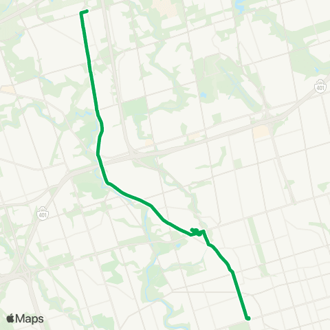 TTC Weston Express map