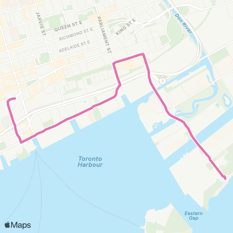 TTC Cherry Beach map