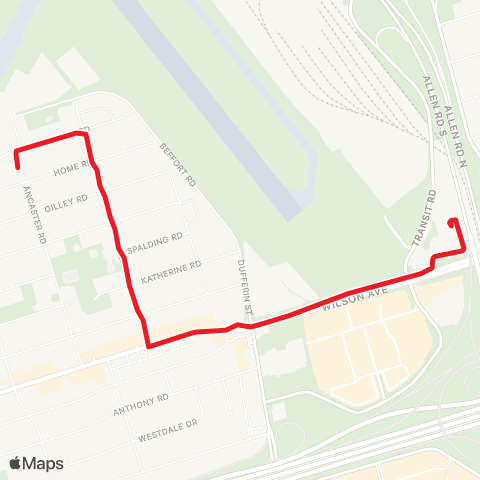 TTC Ancaster Park map