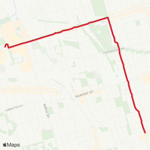 TTC St Clair Replacement Bus map