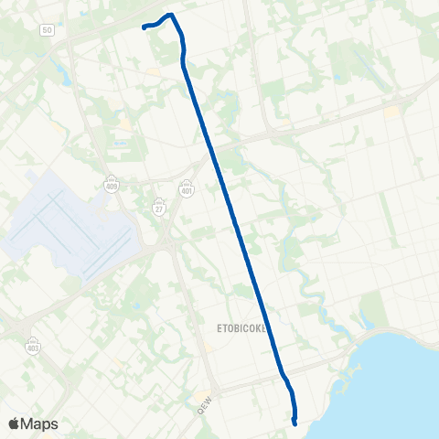 TTC Islington map