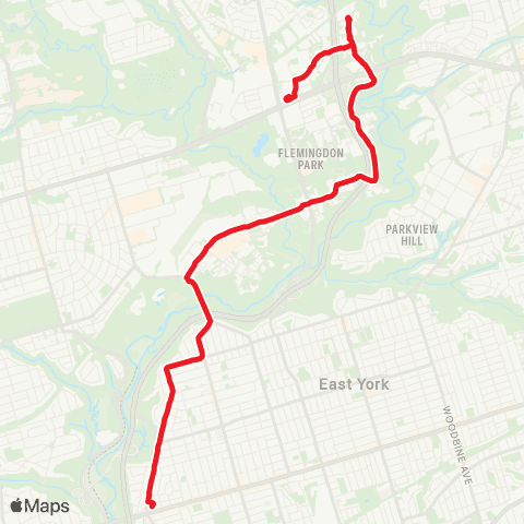 TTC Flemingdon Park map