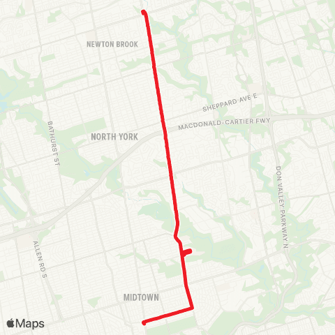TTC Bayview map