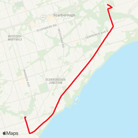 TTC Kingston Rd map