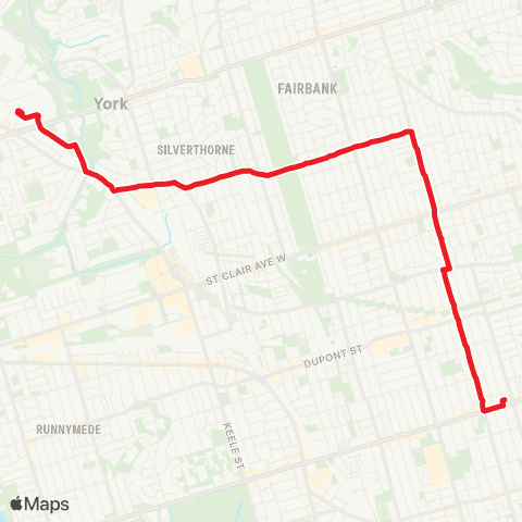 TTC Rogers Rd map
