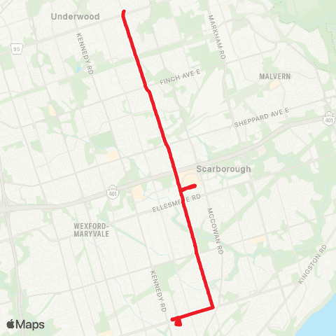 TTC Brimley map