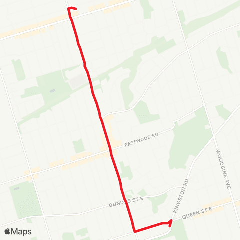 TTC Coxwell map