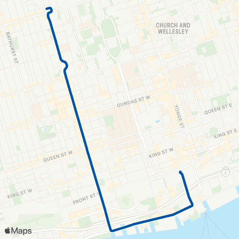 TTC Spadina map