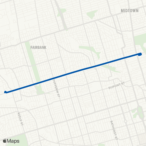 TTC St Clair map