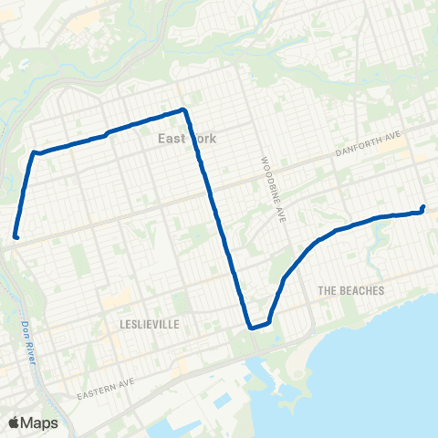 TTC Coxwell map