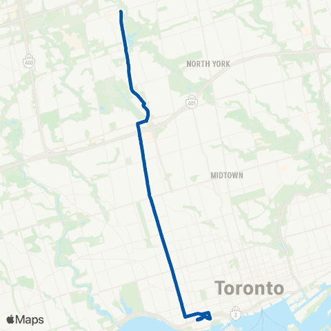 TTC Dufferin map