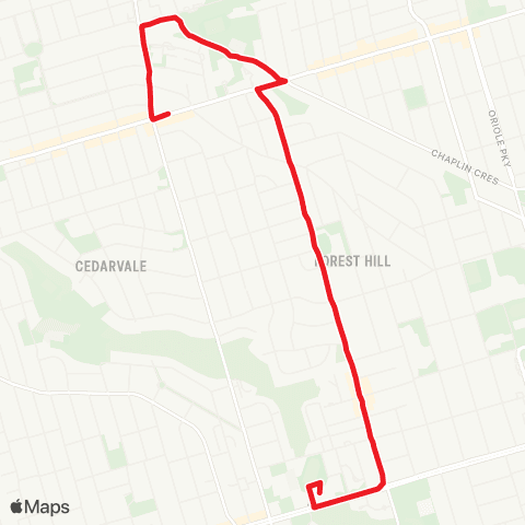 TTC Forest Hill map