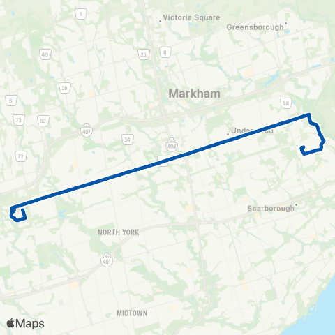 TTC Steeles map