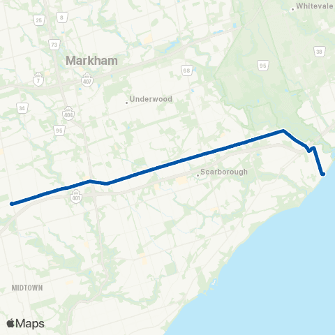 TTC Sheppard East map
