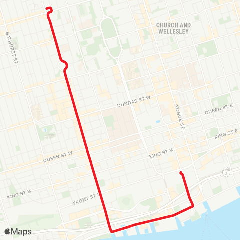 TTC Spadina map