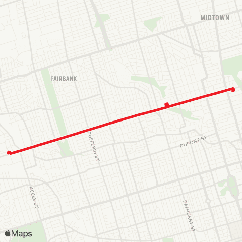 TTC St Clair map