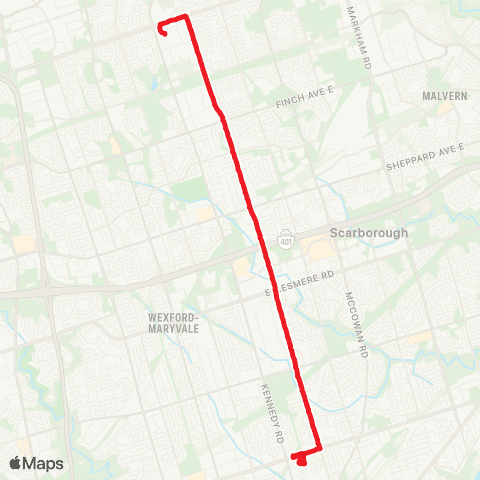 TTC Midland map