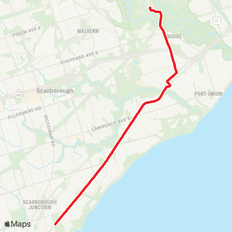TTC Scarborough map