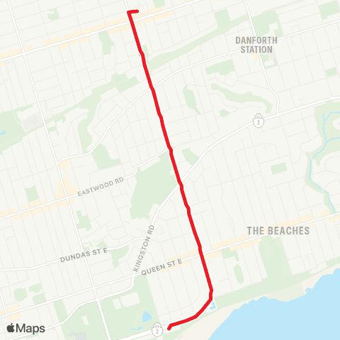 TTC Woodbine South map