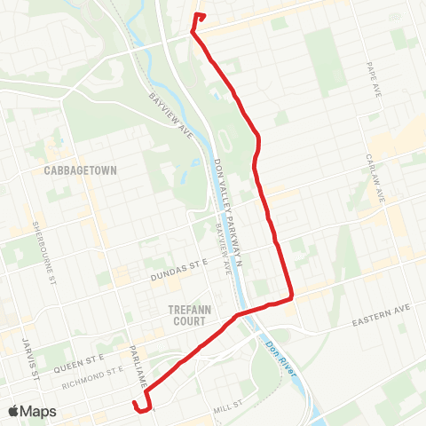 TTC King Replacement Bus map