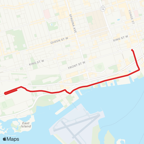 TTC Harbourfront map