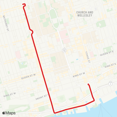 TTC Spadina map