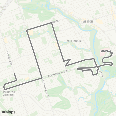 TTC Etobicoke map