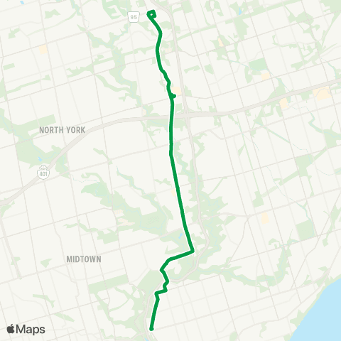 TTC Don Mills Express map