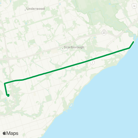 TTC Lawrence East Express map
