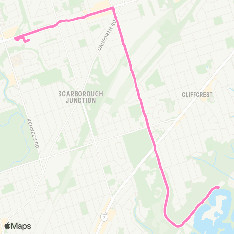 TTC Bluffer's Park map